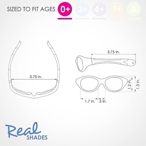 Real Shades Explorer Sunglasses for Babies 0+ (Graphite/Black) - Picture 3 of 4